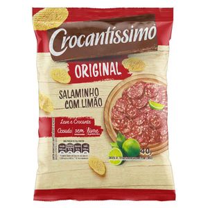 Crocantíssimo Original Sabor Salaminho Com Limão 40g