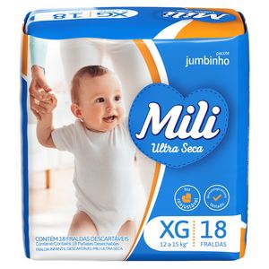 Fralda Mili Baby Jumbinho Tamanho Xg C/18