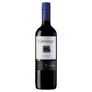 Vinho Chile Gato Negro Tinto Meio Seco Merlot 750ml