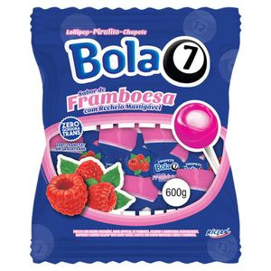 Pirulito Bola 7 Framboesa Com 50 Unidades