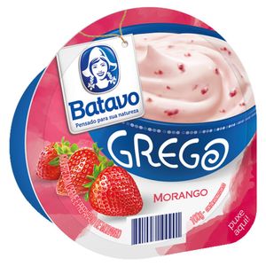 Iogurte Batavo Grego Sabor Morango 100g