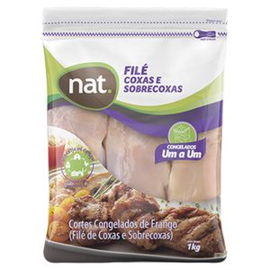 FILÉ DE COXA FRANGO NAT COM PELE 1KG