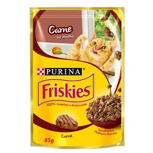 Alimento Purina Friskies Para Gatos Adultos Sabor Carne Ao Molho 85g