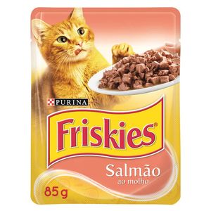 Alimento Purina Friskies Para Gatos Sabor Salmão Ao Molho 85g