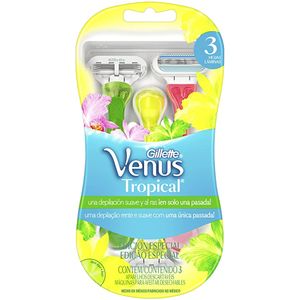 Aparelho Depilador Gillette Venus Tropical Com 3 Unidades