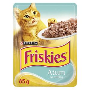 Alimento Purina Friskies Para Gatos Adultos Sabor Atum Ao Molho 85g