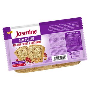 Pão Jasmine Sem Glúten Fatiado Frutas E Castanhas 350g