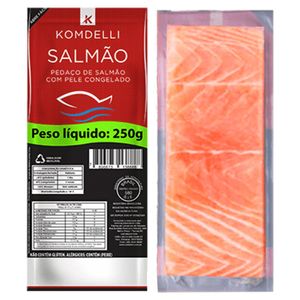 Filé De Salmão Komdelli Com Pele Congelado 250g