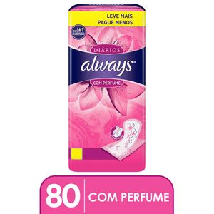 Absorvente Always Protetores Diários Regular Leve 80 Pague 60