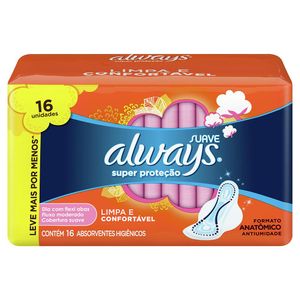 Absorvente Always Básico Pequeno Suave Com Abas C/16 Und