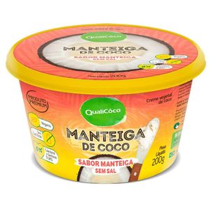 Creme Vegetal Qualicoco Sabor Manteiga Sem Sal 200g