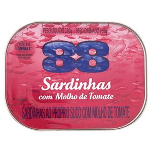 Sardinha 88 Laje Com Molho De Tomate 165g