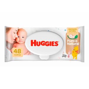 Toalha Umedecida Huggies Puro E Natural Com 48