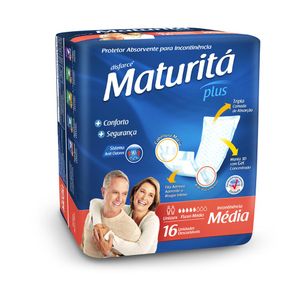 Protetor Absorvente Mauritá Para Incontinência Média C/16