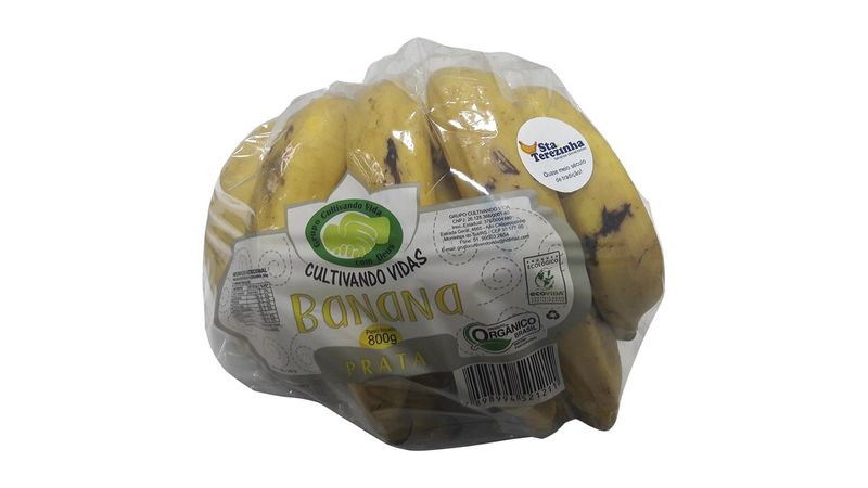 BANANA PRATA ORGÂNICA 800G - Treichel Delivery