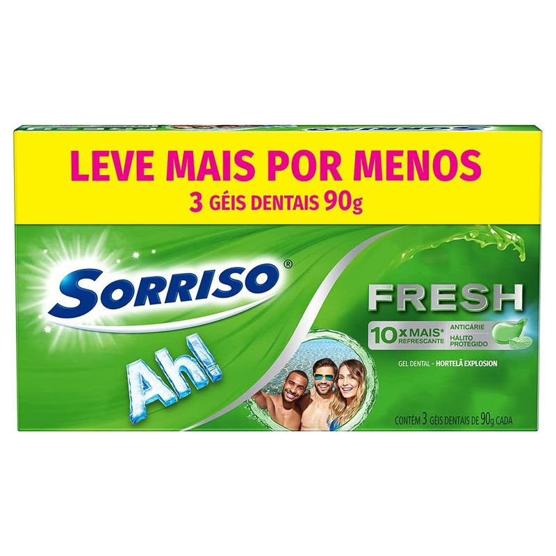 GEL-DENT-SORRISO-FRESH-3X90G-HORT-EXPLOSION