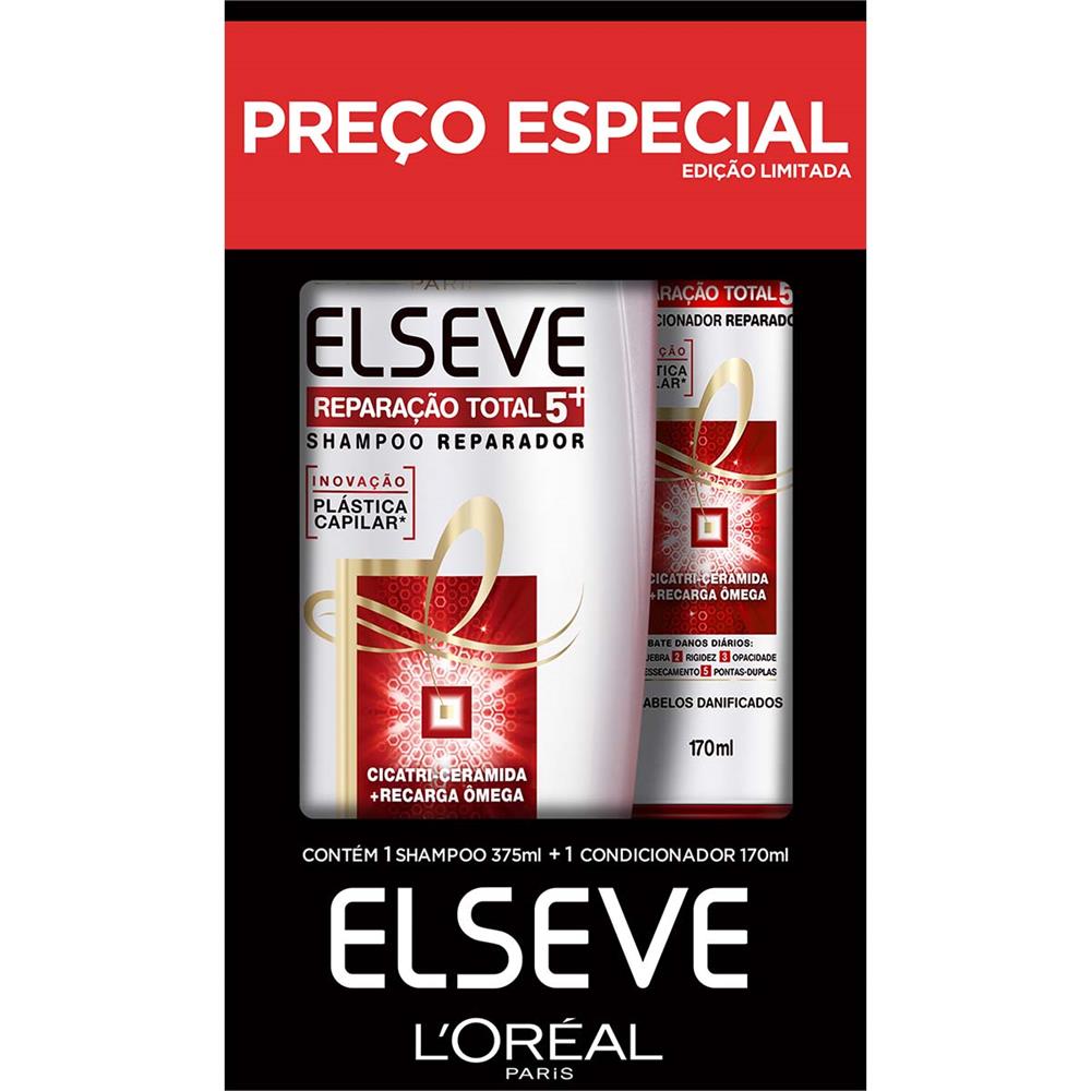 SHAMPOO ELSEVE 375ML+CONDICIONADOR RT5 170ML - Treichel Delivery