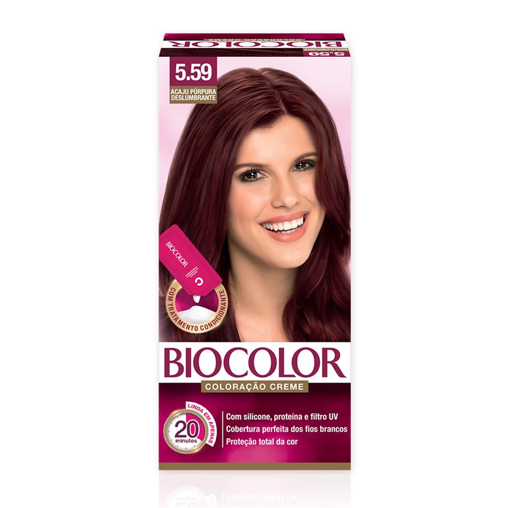 COLORAÇÃO BIOCOLOR MINI KIT 5.59 ACAJU PÚRPURA DESLUBRANTE - Treichel ...