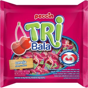 Bala Peccin Tribala Cereja 500g