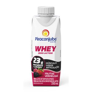 Bebida Láctea Piracanjuba Whey 23g Proteínas Zero Lactose Sabor Frutas Vermelhas 250ml