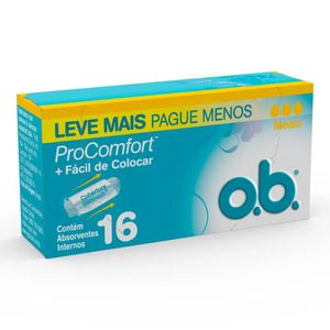 Absorvente Ob Pro Comfort Médio C/16