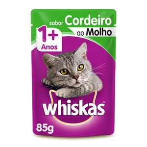 Ração Para Gato Whiskas Adulto Cordeiro Sachê 85g