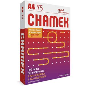 Folha Ofício Chamex A4 75g C/500 Folhas Branco