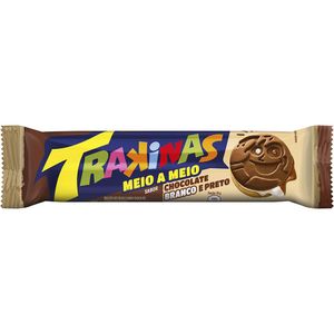 Biscoito Recheado Trakinas Meio Ameio Chocolate Branco 126g