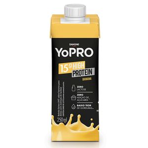Bebida Láctea Yopro Zero Lactose Sabor Banana 250ml