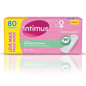 Protetor Diário Intimus Days Antibacteriana Lv+ Pg- C/ 80 Unidades