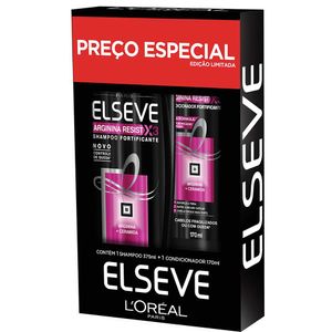 Kit Elseve Shampoo 375ml + Condicionador 170ml Arginina Resi