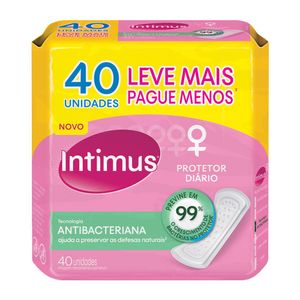 Protetor Diário Intimus Antibacteriana Lv+ Pg - C/40