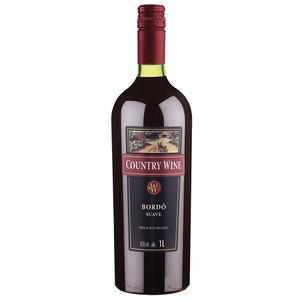 Vinho Tinto Suave Country Wine Bordô Garrafa 1l