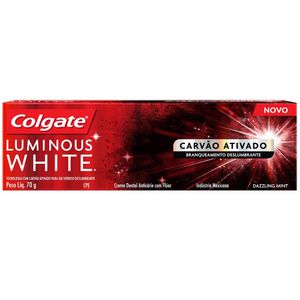 Creme Dental Colgate Luminous White Carvão Ativado 70g