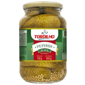 Pepino Tordilho Em Conserva Suave Vidro 300g