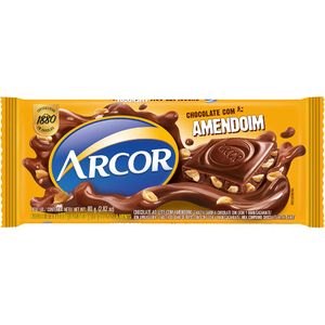 Chocolate Arcor Barra Amendoim 80g