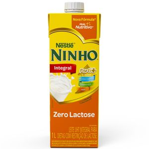 Leite Longa Vida Ninho Fort+ Zero Lactose Integral Caixa 1l