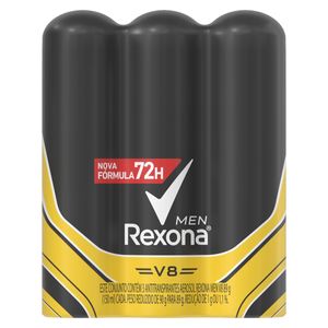 Desodorante Rexona Aerossol Men 150ml V8 Com 3 Unidades