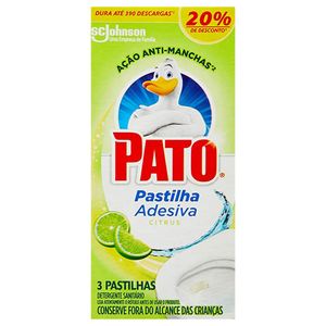 Detergente Sanitário Pato Pastilha Adesiva Citrus Com 3 Unidades Oferta Especial