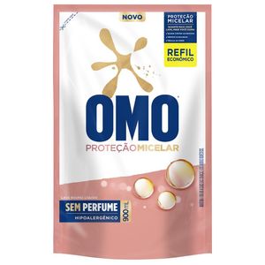 Lava Roupas Líquido Omo Proteção Micelar Sem Perfume 900ml