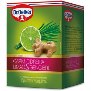 Chá Dr Oetker Capim Cidreira Limão Gengibre 10g