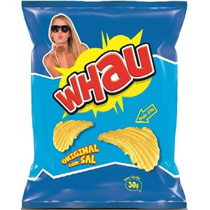 Salgadinho Whau Batata Ondulado Original Com Sal 30g