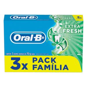 Creme Dental Oral-B Familia Extra Fresh 3x70g