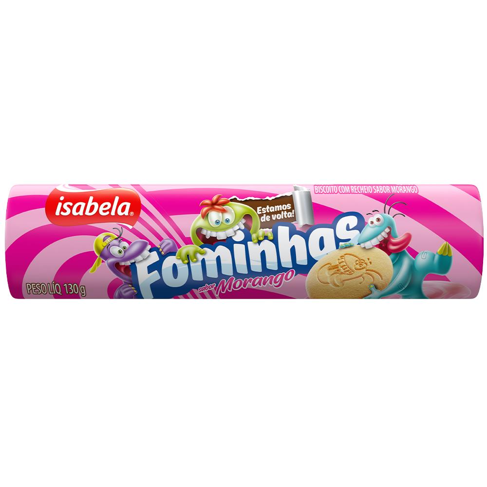 Biscoito Recheado Fominhas Morango 130g