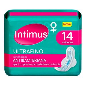 Absorvente Intimus Ultrafino Antibacteriana Com Abas Com 14 Unidades