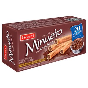 Wafer Parati Minueto Rolinho Sabor Brigadeiro 40g