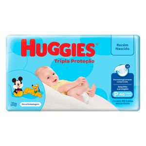 Fralda Huggies Tripla Proteção Mega P C46