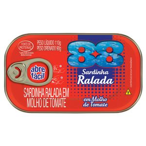 Sardinha 88 Ralada Molho Tomate 110g