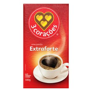 Café Torrado E Moído 3 Corações Extra Forte 500g