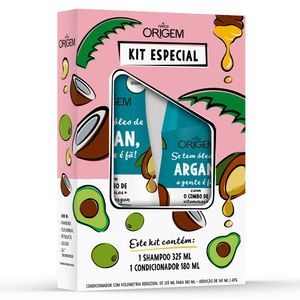 Shampoo 325ml+Condicionador 180ml Origem Argan